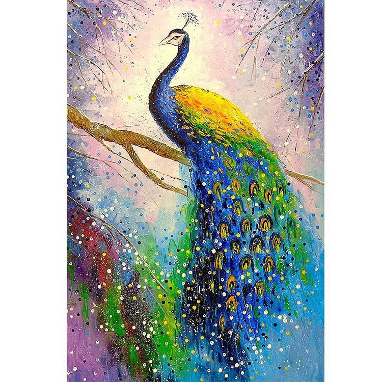 Peacock - Full Round Drill Diamond Painting - 40x30cm(Canvas)