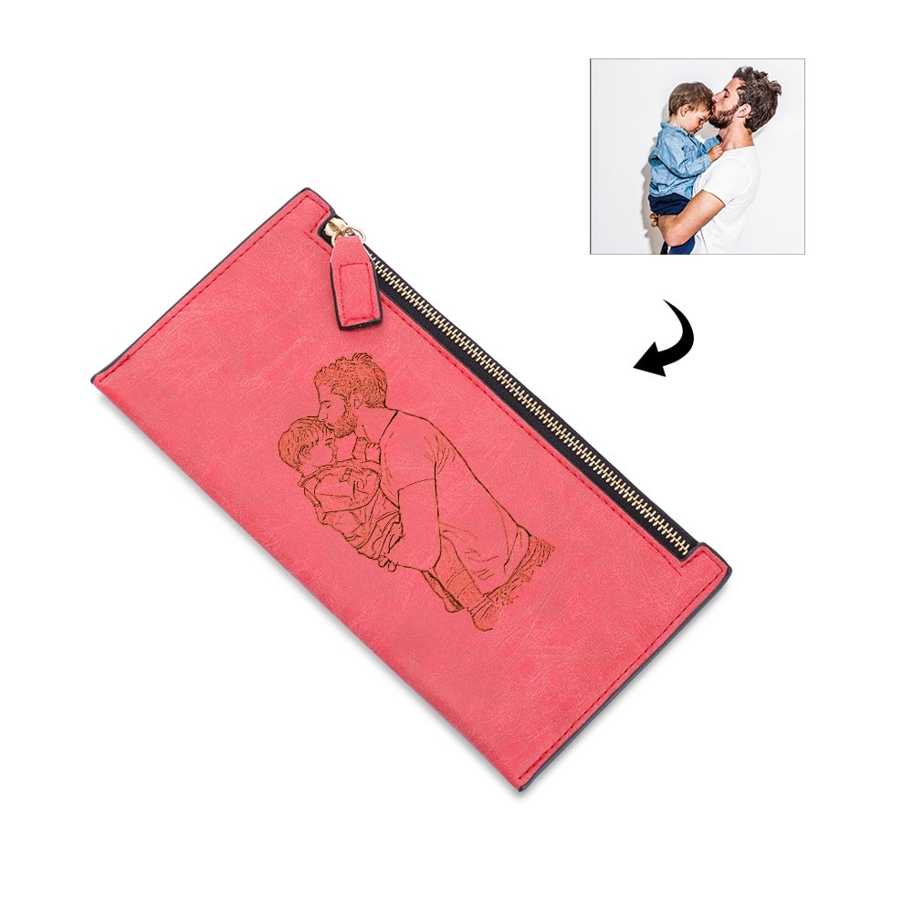 Lange Benutzerdefinierte Foto-Reißverschluss-Brieftasche für Frauen Geldbörse  m1-t1 Kettenmachen