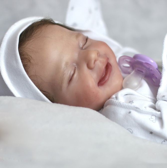  20" Super lovely Looking Lifelike Eyes Closed Reborn Girl Larke With Heartbeat💖 & Sound🔊 - Reborndollsshop.com-Reborndollsshop®