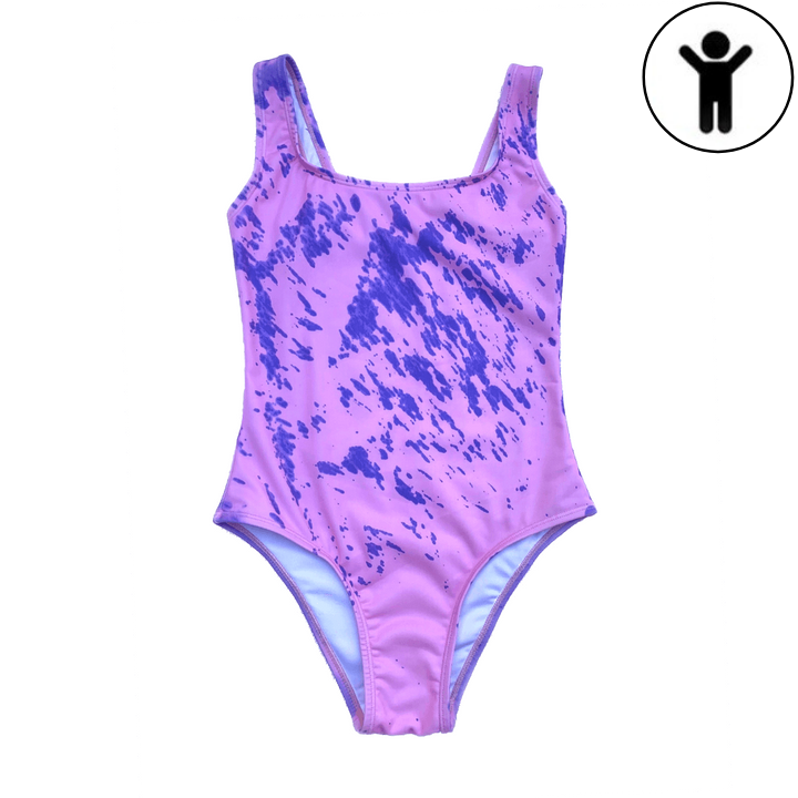 Kid's Color Changing  One Piece Set - Pink & Purple