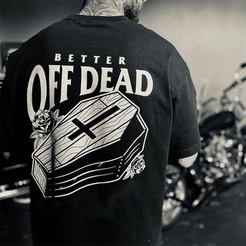 UPRANDY BETTER OFF DEAD printed loose T-shirt designer -  UPRANDY