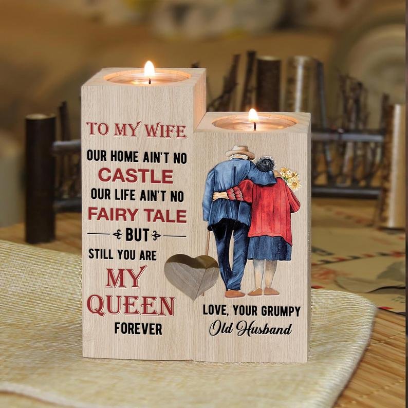 To My Wife - You are My Queen Forever - Candle Holder