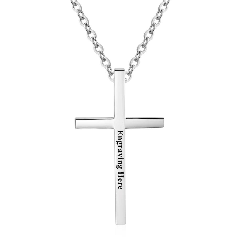Kreuz Halskette Namenskette mit Gravur n1 Kettenmachen