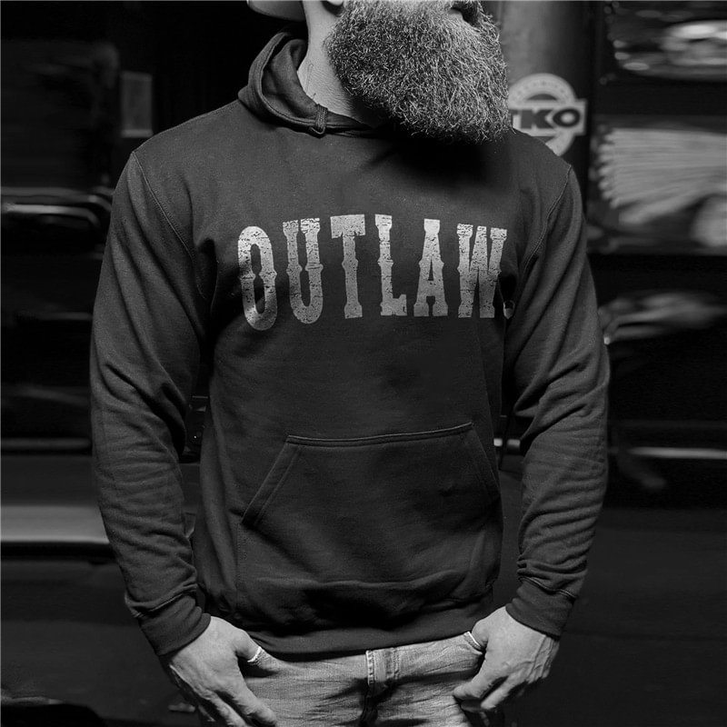 Livereid Outlaw printed men's long-sleeved designer loose hoodie - Livereid