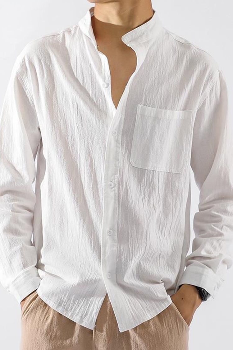 Tiboyz Casual Comfortable Long Sleeve Shirt