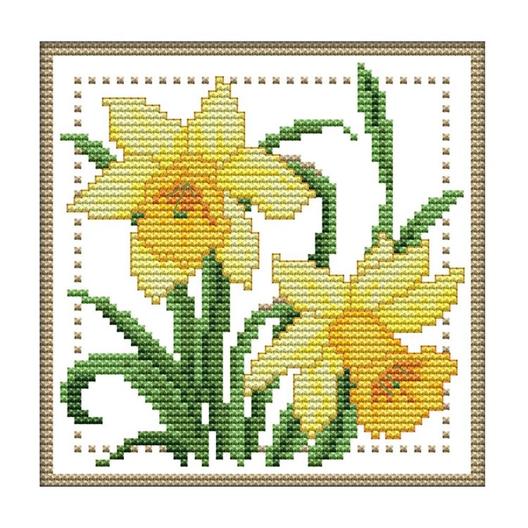 (14Ct Counted/Stamped) March - Cross Stitch Kit 17*17CM