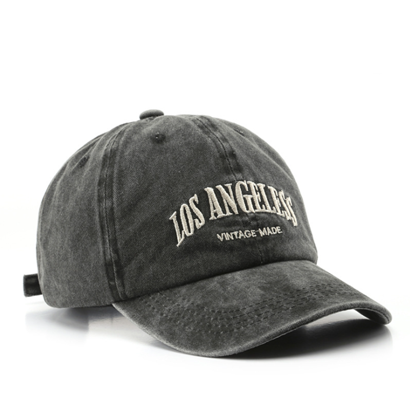 Washed And Distressed Letters Embroidery Men's Outdoor Hat - Krazyskull