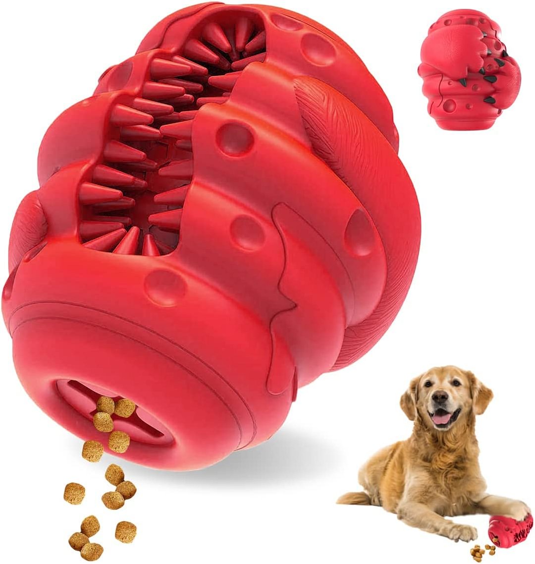 Treat Dispenser Toy, Dog Enrichment Toys, Durable Teething Chew Toys for Aggressive Chewers, Stimulating Dog Toys, Interactive Dog Toys for Medium Large Dogs.