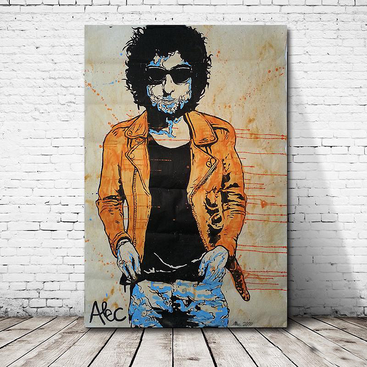 Bob Dylan Portrait Canvas Wall Art