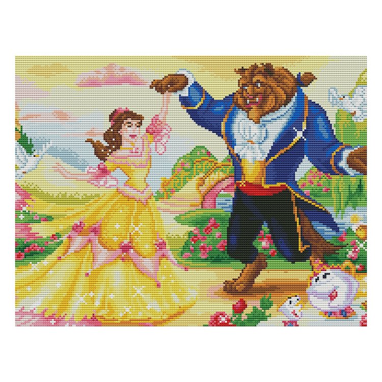 Beauty And The Beast-11Ct Stamped Cross Stitch-50*40CM