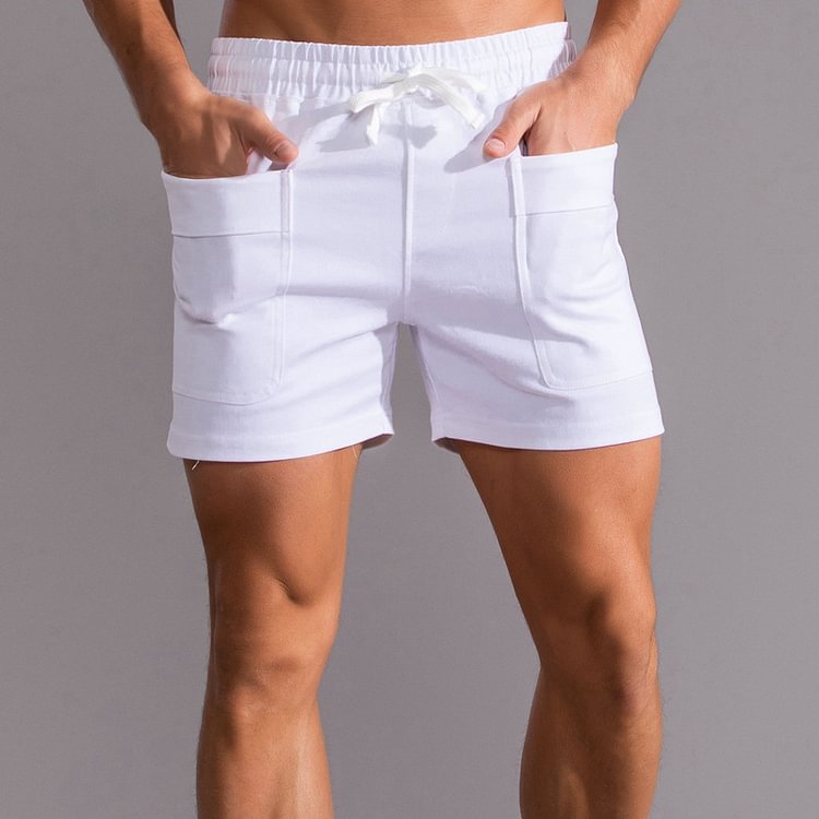 BrosWear Men's Casual  Simple Solid Color Shorts