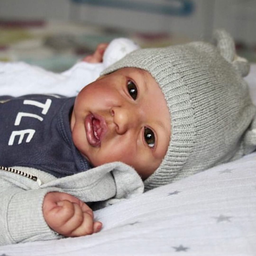 12" Mini Realistic African American Silicone Eyes Open Reborn Baby Boy Doll