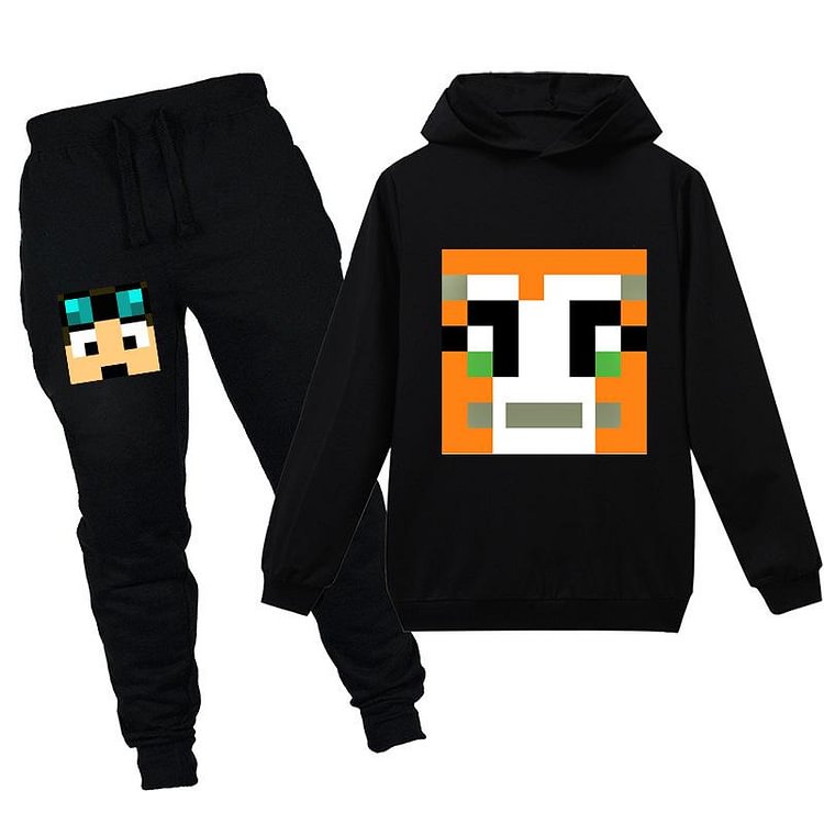 Mayoulove Kids suit Dan TDM Stampy Cat hooded shirt and pants-Mayoulove