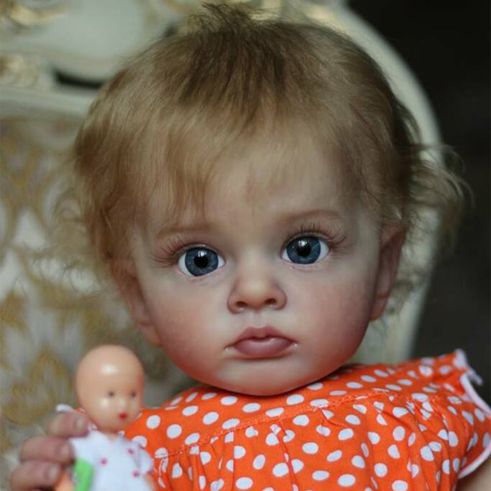 [Cute Tutti Baby] 20" Looking Lifelike Handmade Huggable Blonde Hair Cloth Body Reborn Toddler Doll Girl Aiines
