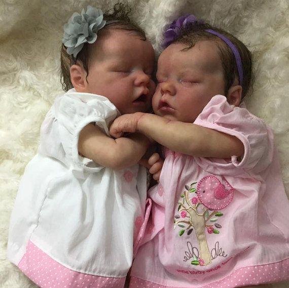  Twins Reborn 17'' Truly Lifelike Twins  Olga and Cortney - Reborndollsshop.com-Reborndollsshop®