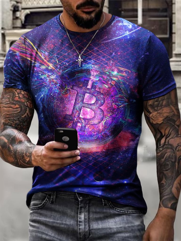 shion Technology Bitcoin Print T-shirt / [viawink] /