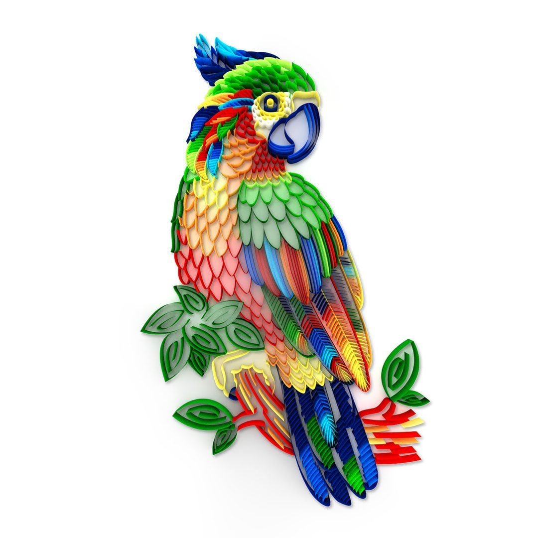JEFFQUILLING™-JEFFQUILLING™ Paper Filigree Painting Kit - Parrot