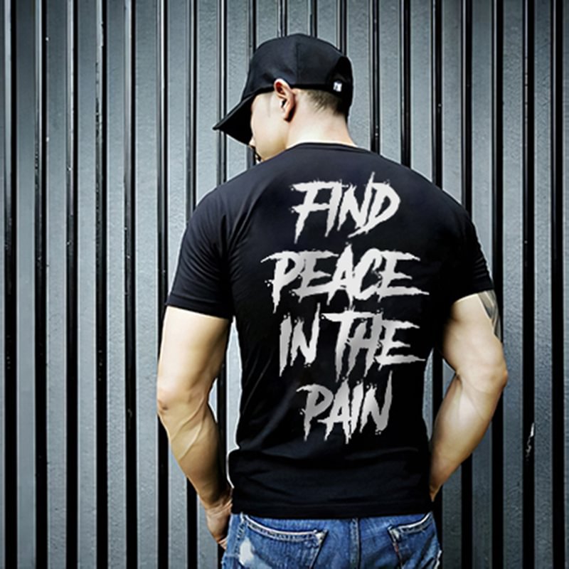 Find Peace In The Rain Men's Crew Neck T-shirt -  UPRANDY