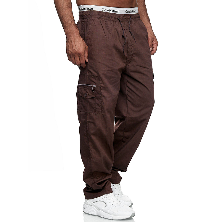 Solid Color Casual Streetwear Men's Cargo Pants