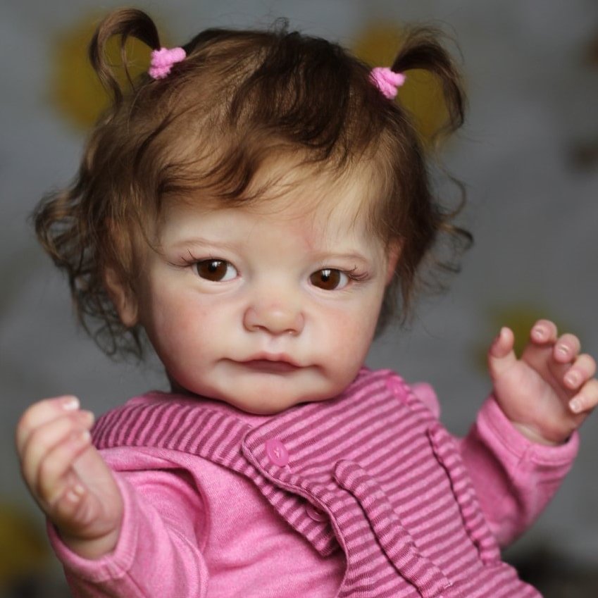 22" Eyes Opened Lifelike Handmade Reborn Toddlers Girl Doll Lucy