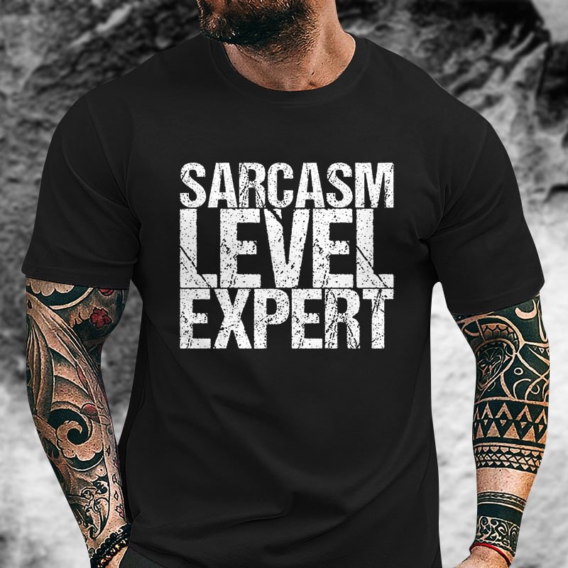 Livereid Sarcasm Level Expert Printed T-shirt - Livereid