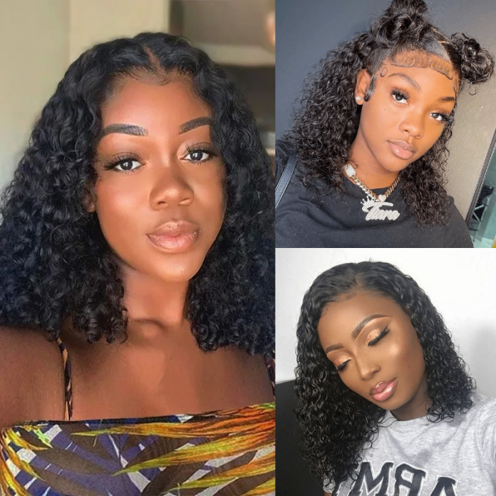 🔥 Best Sale 🔥 Glueless 4×4 Lace Closure Wigs | Black Straight Bob Wigs | Natural & Face-fitting