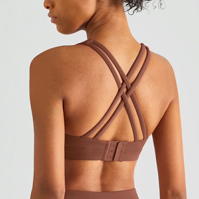 Ancient Copper tiktok adjustable sports bra at Hergymclothing sportswear online shop