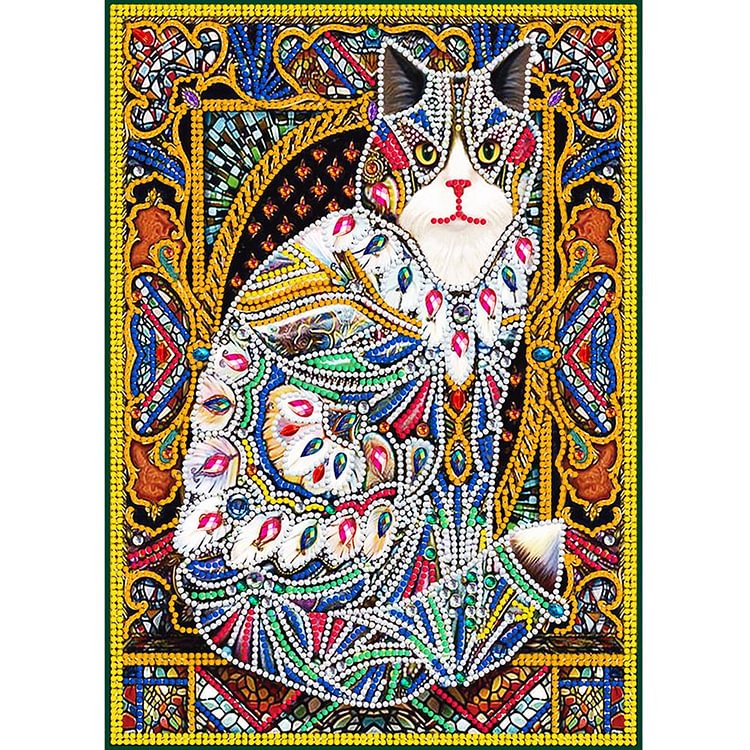 Cat - Special Shaped Diamond Painting - 30*40CM