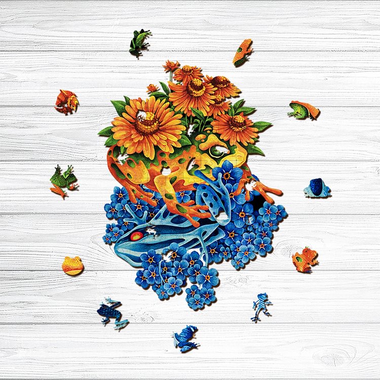 Poison Dart Frogs Wooden Puzzle