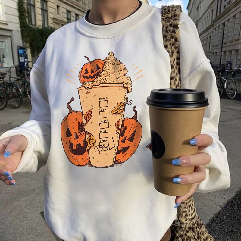 Coffee Tea Sugar Printed Casual Women Sweatshirt - Krazyskull