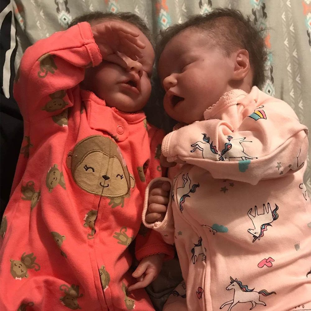 [Sweet Twins] 12'' Sleeping Reborn Girls Zomya and Kendeyi Truly Baby Dolls, Best Birthday Gift