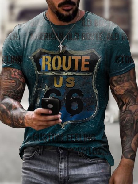 Casual Route 66 T-shirt / [viawink] /