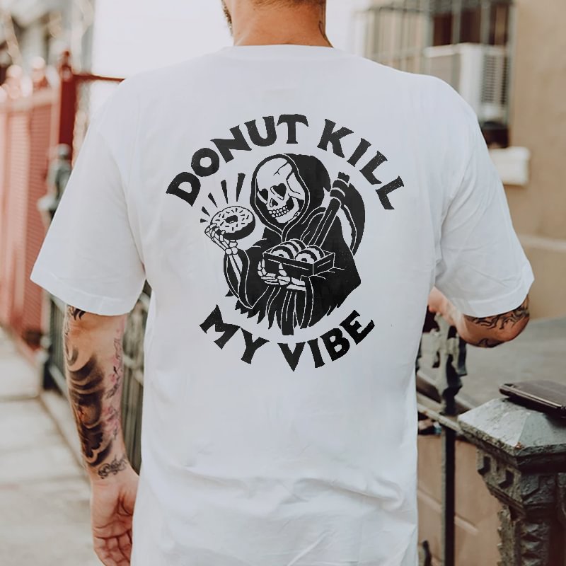 UPRANDY Donut Kill My Vibe Printed Men's T-shirt -  UPRANDY