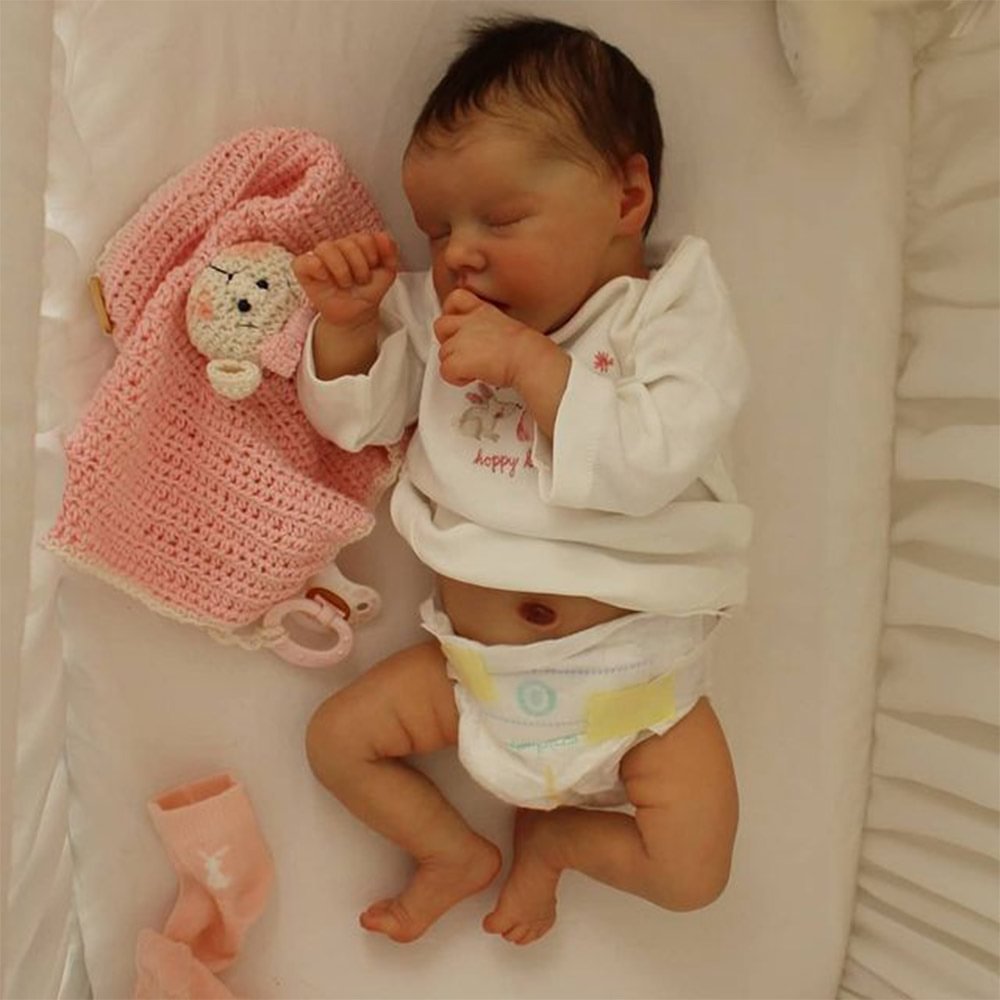 12"Baby Girl Toseday, Real Lifelike and Cute Soft Silicone Baby Newborn Reborn Sleeping Baby Doll