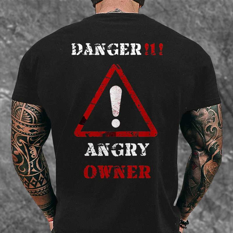 Livereid Danger! Angry Owner Printed T-shirt - Livereid