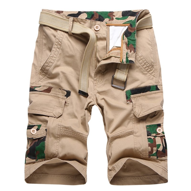 Men's outdoor sports loose casual camouflage multi-pocket cargo shorts / [viawink] /