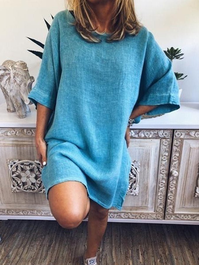 Loose Casual Solid Color Dress