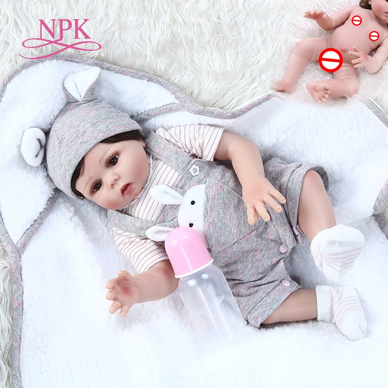 NPK Full Silicone Vinyl Reborn Baby Dolls Fashion Waterproof Doll Baby Toy For Kids Birthday Gifts Playmate