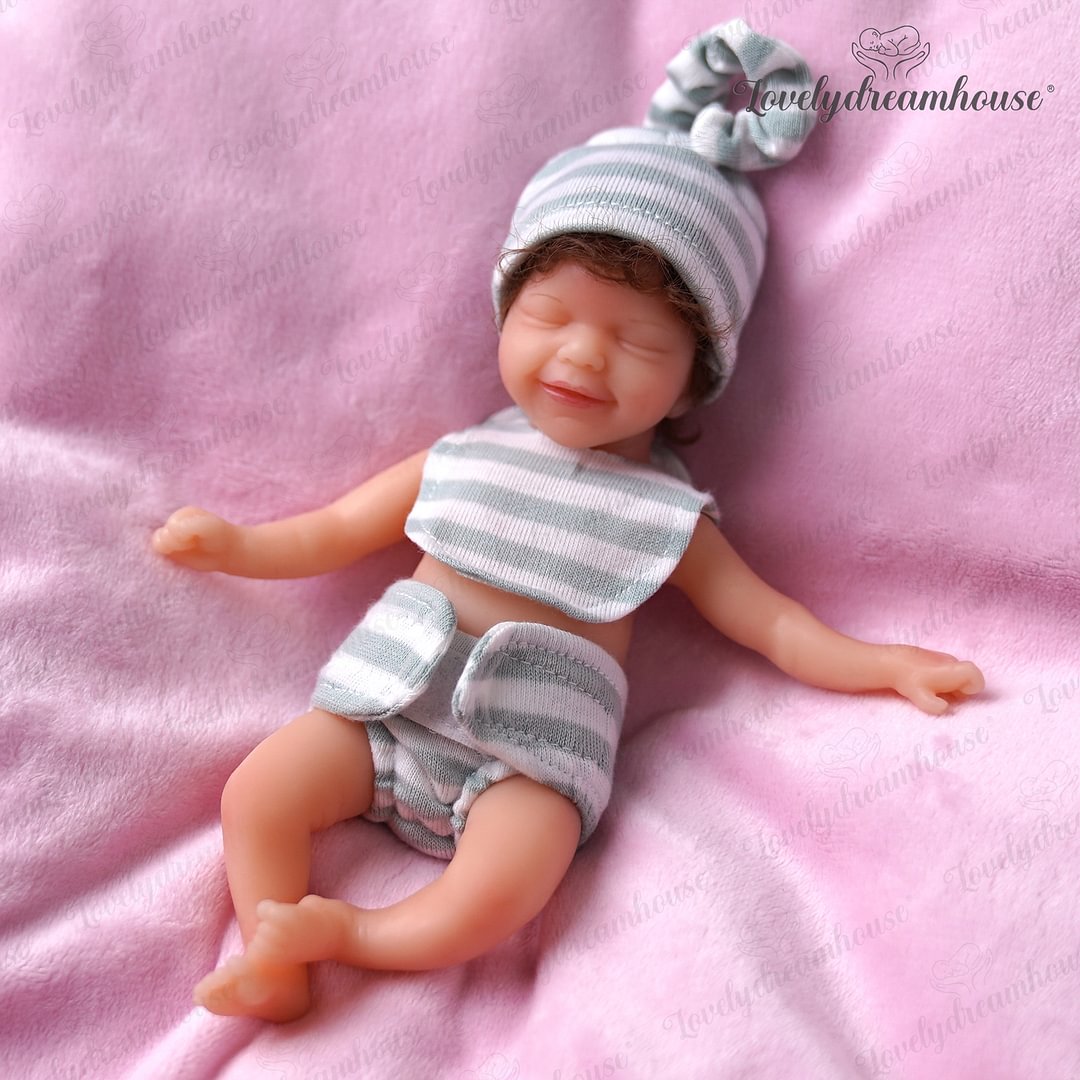  [Kids Reborn Gift] Doris 6'' Miniature Reborn Doll Soft Full Silicone Body Girl - Reborndollsshop.com-Reborndollsshop®