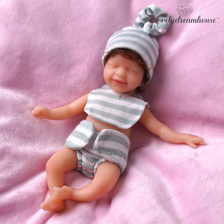  [Kids Reborn Gift] Doris 6'' Miniature Reborn Doll Soft Full Silicone Body Girl - Reborndollsshop.com®-Reborndollsshop®