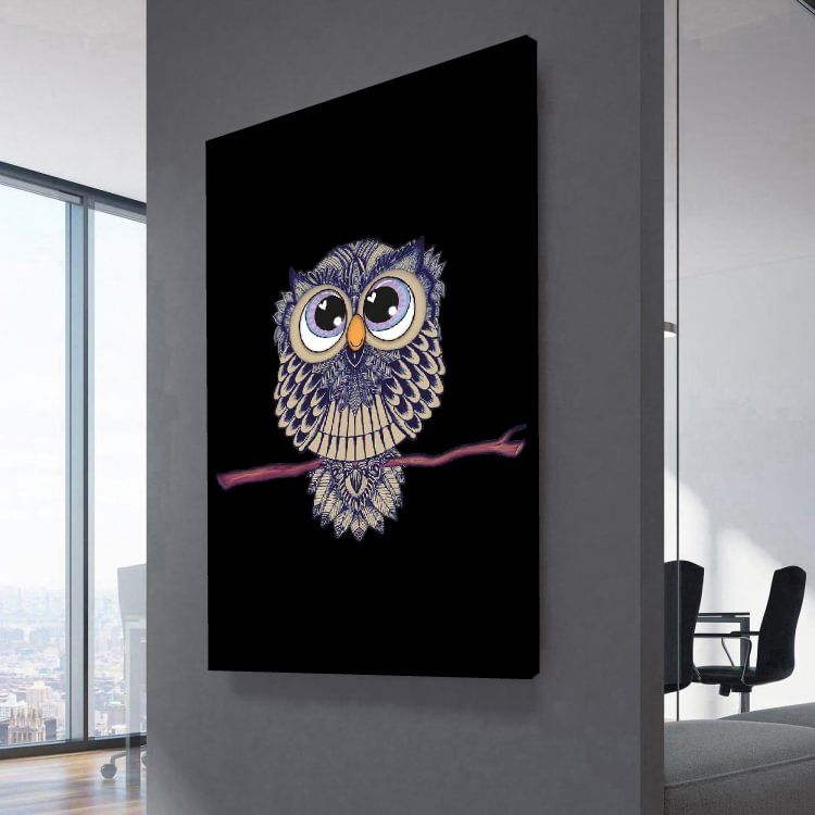 Bohemianism Owl Canvas Wall Art