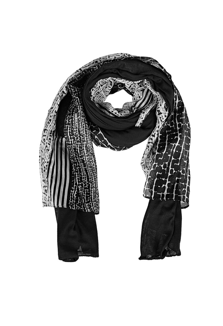 SDEER Personalized Contrast Print Stitching Scarf