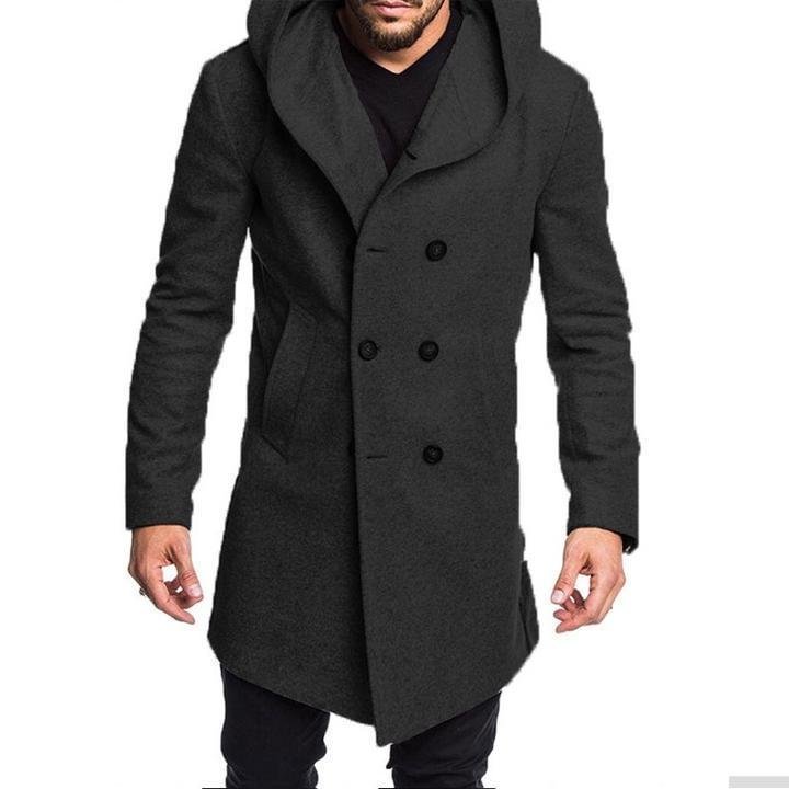 british mens hooded wool coat coat