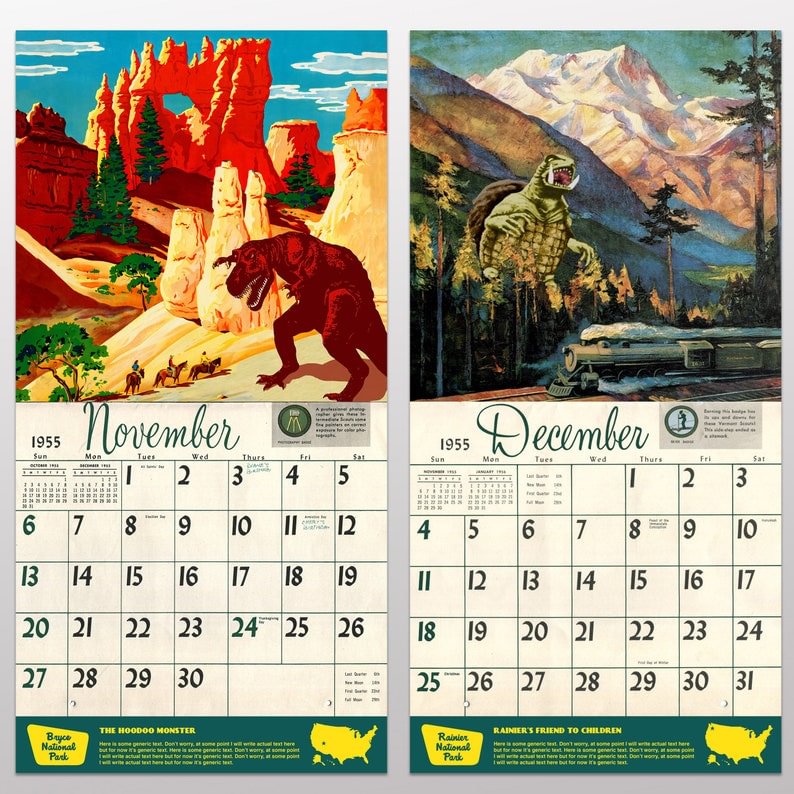 2022 National Park Monsters Calendar Alternate Histories 2022 National Park Monsters Calendar Alternate Histories