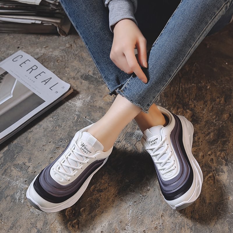 Women’s Platform Gradient Soft Sneakers - vzzhome