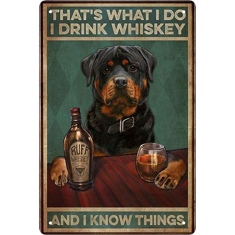 Whiskey Dog - Vintage Tin Signs