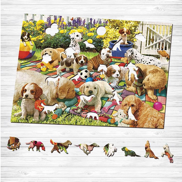 Furry Party Wooden Puzzle