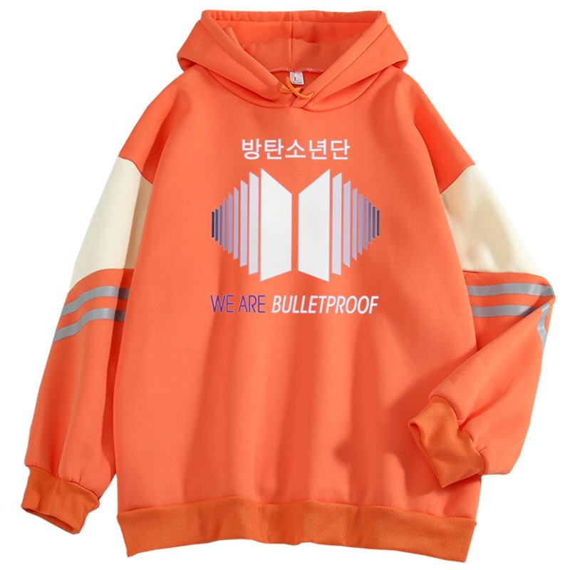 BTS Bulletproof Logo Colorblock Hoodie