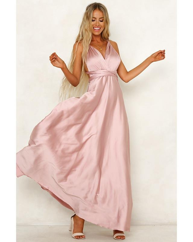 Women's Sheath Dress Maxi long Dress Sleeveless Solid Color Backless Summer Hot Sexy Blushing Pink Green M L XL-Corachic