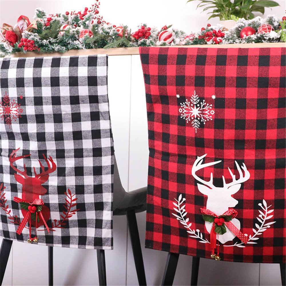 Christmas Dining Room Decor Christmas Chair Covers Dinner Chair Back Covers